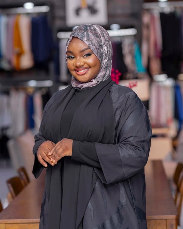 Charcoal Black Two-Piece Abaya — view 3