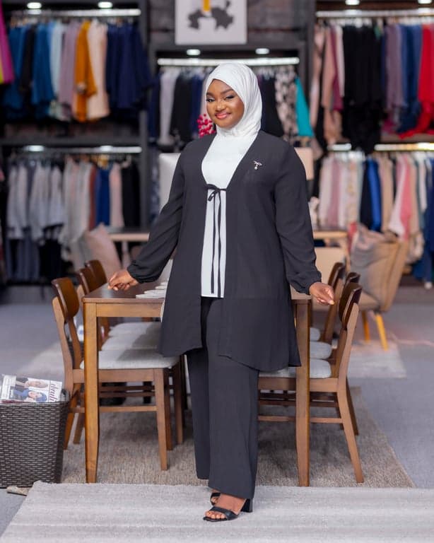 Charcoal Tunic & Trouser Set — view 1
