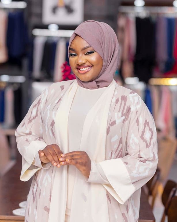 Ikat Print Open Abaya — view 3