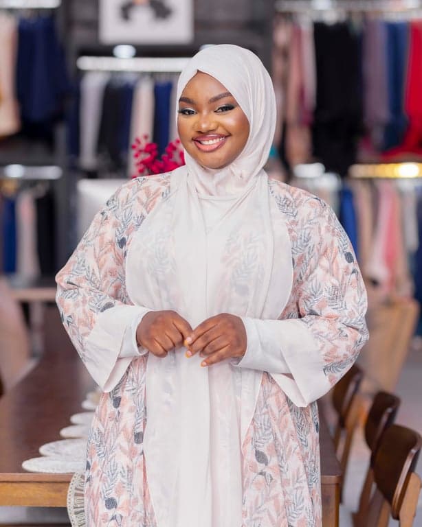 Printed Open Abaya Set — view 3