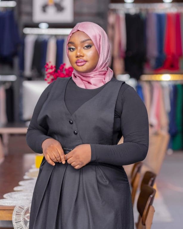 Charcoal Grey Pinafore Dress — view 3