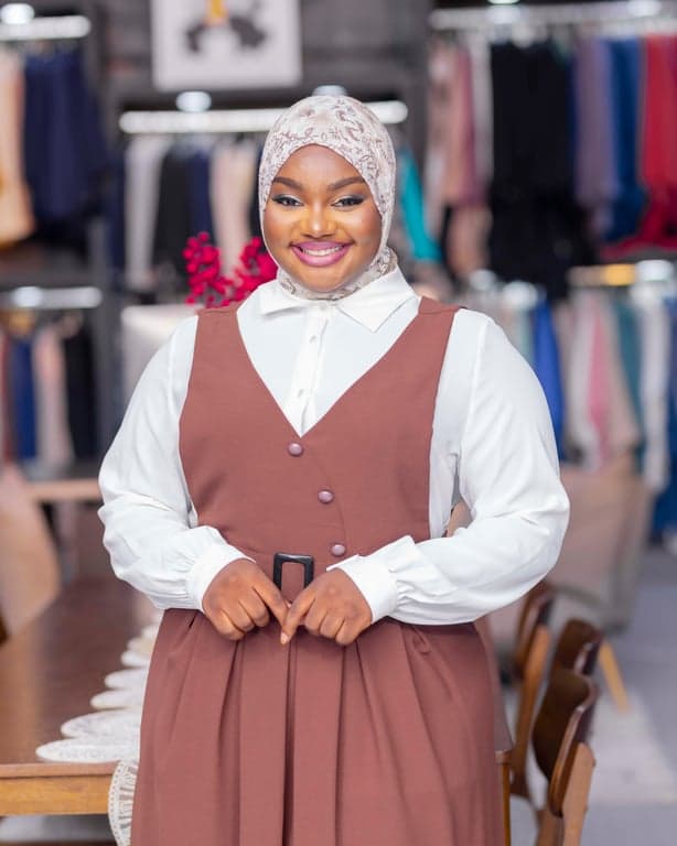 Rust Brown Pinafore Dress — view 3